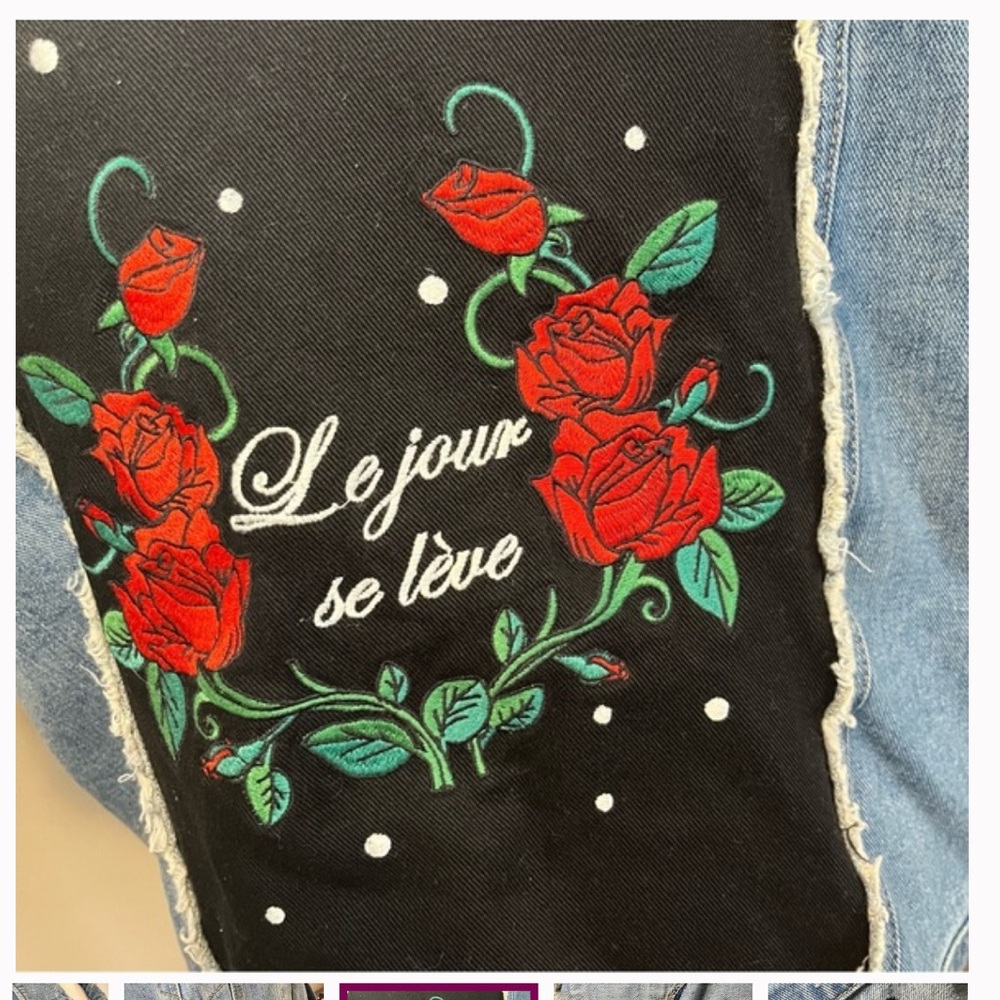 Floral l’Amour Rose 🌹
Embroidered Distressed
Denim Jacket S-M Boho Festival - Picture 8 of 15